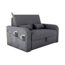 Sofá Cama Lady Day 2 Lugares Conforto Veludo Cinza Matrix Sala Com Baú Sofá Cama Lady Day 2 Lugares Conforto Veludo Cinza Matrix Sala Com Baú