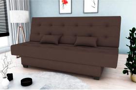 Sofá Cama Laila Suede Marrom B256 - Matrix Sofá Cama Laila Suede Marrom B256 - Matrix