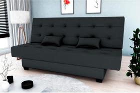 Sofá Cama Laila Veludo Preto C451 Sofá Cama Laila Veludo Preto C451