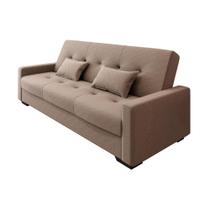 Sofá Cama Lavínia 3 Lugares 203cm Marrom Matrix