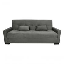 Sofá Cama Lavínia 3 Lugares Suede Cinza Matrix