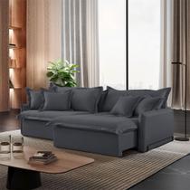 Sofá Cama Leona Retrátil e Reclinável 230 cm Braço 15 cm Meu Sofá Online Sofá Cama Leona Retrátil e Reclinável 230 cm Braço 15 cm Meu Sofá Online