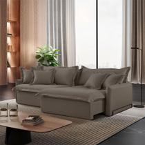 Sofá Cama Leona Retrátil e Reclinável 270 cm Braço 15 cm Meu Sofá Online Sofá Cama Leona Retrátil e Reclinável 270 cm Braço 15 cm Meu Sofá Online