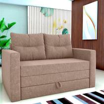 Sofá Cama Luma 2 Lugares Retrátil 148CM Marrom Bouclê Matrix