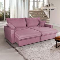 Sofá Cama Lume Sem Caixa 1,90m Linho Rosê - King House Sofá Cama Lume Sem Caixa 1,90m Linho Rosê - King House