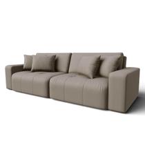 Sofá Cama Luxo Estocolmo Sem Caixa 2,16m em Veludo Cor:Castor Cascalho Sofá Cama Luxo Estocolmo Sem Caixa 2,16m em Veludo Cor:Castor Cascalho