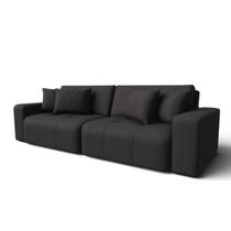Sofá Cama Luxo Estocolmo Sem Caixa 2,56m em Veludo Cor:Preto Sofá Cama Luxo Estocolmo Sem Caixa 2,56m em Veludo Cor:Preto