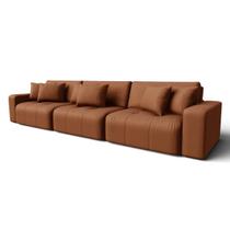 Sofá Cama Luxo Estocolmo Sem Caixa 2,96m em Veludo