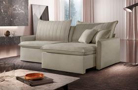 Sofá cama Madri Retrátil e Reclinável 260cm Movenzo Estofados
