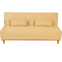 Sofá Cama Madrid 2 Lugares com Encosto Reclinável 180cm Tecido Linho Luxury Cor Bege