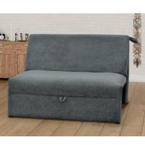 Sofá Cama Malú 2 Lugares - Suede Amassado - Cinza