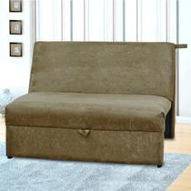 Sofá Cama Malú 2 Lugares - Suede Amassado - Marrom Sofá Cama Malú 2 Lugares - Suede Amassado - Marrom