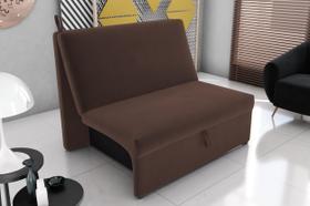 Sofá Cama Malu Suede Marrom B256 - Matrix