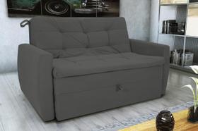 Sofá Cama Meg Suede Cinza B250 - Matrix Sofá Cama Meg Suede Cinza B250 - Matrix