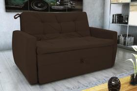 Sofá Cama Meg Suede Marrom B256 - Matrix