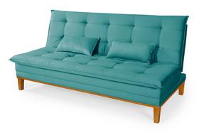 Sofá Cama Mob Estofado em Suede Pés em Madeira Reforçado +Nf Sofá Cama Mob Estofado em Suede Pés em Madeira Reforçado +Nf