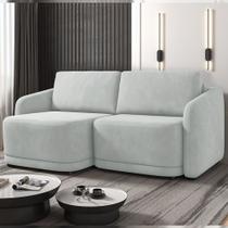 Sofá Cama Modulado Retrátil e Reclinável Decorativo Varsóvia 176cm Veludo Cinza G33 - Gran Belo Sofá Cama Modulado Retrátil e Reclinável Decorativo Varsóvia 176cm Veludo Cinza G33 - Gran Belo