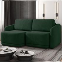 Sofá Cama Modulado Retrátil e Reclinável Decorativo Varsóvia 236cm Veludo Verde G33 - Gran Belo Sofá Cama Modulado Retrátil e Reclinável Decorativo Varsóvia 236cm Veludo Verde G33 - Gran Belo