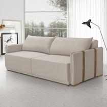 Sofá Cama Mônaco Bege Retrátil 184 Cm