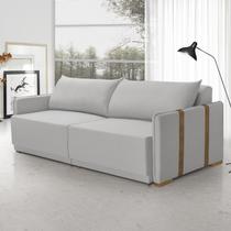Sofá Cama Mônaco Cinza Claro Retrátil 184 Cm