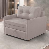 Sofá Cama Montreal Solteiro 95cm X 90cm Cinza Champanhe Claro Sofá Cama Montreal Solteiro 95cm X 90cm Cinza Champanhe Claro