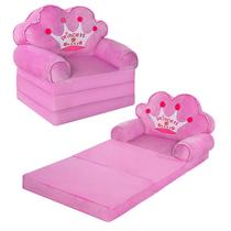 Sofá-cama MOONBEEKI Kids Dobrável Princess Chair para 1-3 anos Sofá-cama MOONBEEKI Kids Dobrável Princess Chair para 1-3 anos
