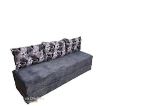 Sofá Cama Multiuso Cinza Floral