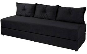 Sofá Cama Multiuso Preto Liso