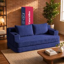 Sofá Cama Nami. 1,50m Xpand Tech Tecido Velourê Cama inBox Sofá Cama Nami. 1,50m Xpand Tech Tecido Velourê Cama inBox