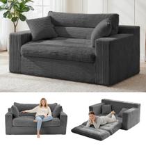 Sofá-Cama NLDD Conversível 2 Lugares Dobrável Cinza Sofá-Cama NLDD Conversível 2 Lugares Dobrável Cinza