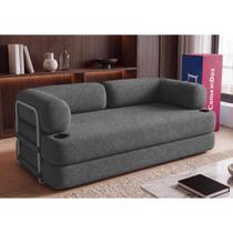 Sofá Cama Orbe. 1,90m Xpand Tech Tecido Boucle Cama inBox Sofá Cama Orbe. 1,90m Xpand Tech Tecido Boucle Cama inBox