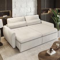 Sofá Cama Orgânico Multifuncional Charlie 2,10m com Almofadas Soltas Conforto Anatômico Off White Sofá Cama Orgânico Multifuncional Charlie 2,10m com Almofadas Soltas Conforto Anatômico Off White