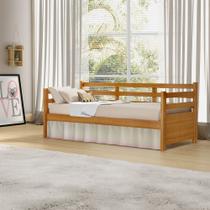 Sofá Cama para Copa Solteiro Madeira Maciça Enjoy Mona Mais Nicho Vintage Retrô Reforçada Imbuia