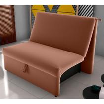 Sofá Cama para Descanso Alice Veludo Ferrugem Sofá Cama para Descanso Alice Veludo Ferrugem