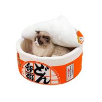 Sofá-cama para gatos em forma de macarrão instantâneo Cat House SSDHUA laranja Sofá-cama para gatos em forma de macarrão instantâneo Cat House SSDHUA laranja