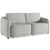 Sofá Cama Para Sala De Estar 2 Lugares 176cm Montserrat K01 Linho Cinza - Lyam Decor Sofá Cama Para Sala De Estar 2 Lugares 176cm Montserrat K01 Linho Cinza - Lyam Decor