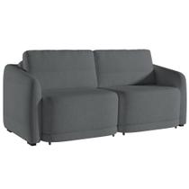 Sofá Cama para Sala de Estar 2 Lugares 196cm Montserrat K01 Bouclê Cinza - Lyam Decor Sofá Cama para Sala de Estar 2 Lugares 196cm Montserrat K01 Bouclê Cinza - Lyam Decor