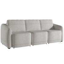 Sofá Cama Para Sala De Estar 3 Lugares 246cm Montserrat K01 Bouclê Creme - Lyam Decor Sofá Cama Para Sala De Estar 3 Lugares 246cm Montserrat K01 Bouclê Creme - Lyam Decor