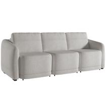 Sofá Cama para Sala de Estar 3 Lugares 246cm Montserrat K01 Bouclê Creme - Lyam Decor Sofá Cama para Sala de Estar 3 Lugares 246cm Montserrat K01 Bouclê Creme - Lyam Decor