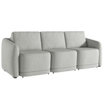 Sofá Cama para Sala de Estar 4 Lugares 336cm Montserrat K01 Linho Cinza - Lyam Decor Sofá Cama para Sala de Estar 4 Lugares 336cm Montserrat K01 Linho Cinza - Lyam Decor