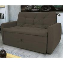 Sofá Cama para Sala de Estar Hiro Suede Cappuccino Sofá Cama para Sala de Estar Hiro Suede Cappuccino