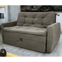 Sofá Cama para Sala de Estar Hiro Veludo Turkey Marrom