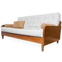 Sofá Cama Paris Acquablock Branco Off Madeira Maciça Alto Padrão