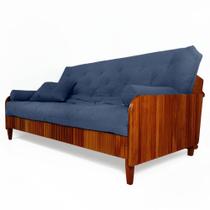 Sofá Cama Paris II Ripado Acquablock Madeira Maciça Imbuia