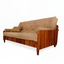 Sofá Cama Paris II Ripado Acquablock Madeira Maciça Natural D33