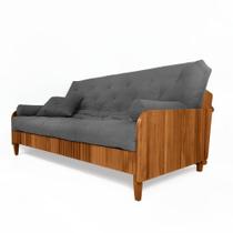 Sofá Cama Paris II Ripado Acquablock Madeira Maciça Natural