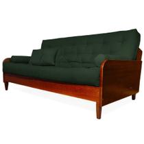 Sofá Cama Paris II Sarja em Madeira Maciça Cor Imbuia