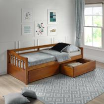 Sofá Cama Plus com Dois Gavetões em Madeira Maciça Mv Outlet