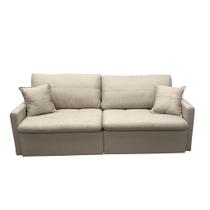 Sofá Cama Portinari 4 Lugares Retrátil e Reclinável 220cm Tecido Linho Innove Cor Cru Sofá Cama Portinari 4 Lugares Retrátil e Reclinável 220cm Tecido Linho Innove Cor Cru