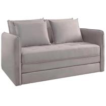 Sofá Cama Recife Casal Retrátil com Colchão Tecido Linho 155cm Jc Estofados Cor Cinza Sofá Cama Recife Casal Retrátil com Colchão Tecido Linho 155cm Jc Estofados Cor Cinza